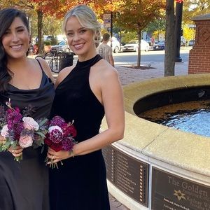 Revelry Tori Velvet Dress in color black